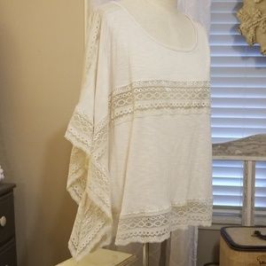 Lace Beige plus size top